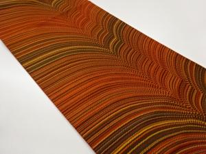 本場筑前博多抽象模様織出し名古屋帯